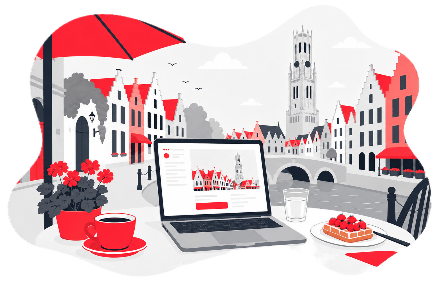 Webontwikkelaar uit Brugge die een professionele website ontwerpt voor een lokaal bedrijf.